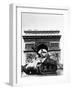 A Tank of the French Armored Division Passes by the Arc De Triomphe-null-Framed Photographic Print