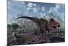 A Tarbosaurus Dinosaurs Hunting for Food-Stocktrek Images-Mounted Art Print