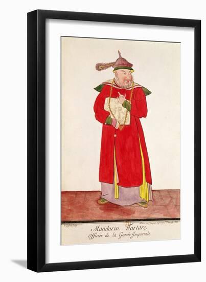 A Tartar Mandarin of the Imperial Guard, from 'Estat Present De La Chine' by Pere Bouvet, 1697-Pierre Giffart-Framed Giclee Print
