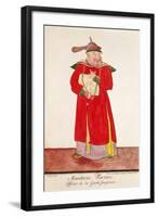 A Tartar Mandarin of the Imperial Guard, from 'Estat Present De La Chine' by Pere Bouvet, 1697-Pierre Giffart-Framed Giclee Print