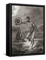 A Tattooed Dancer in Traditional Costume, Hawaii, 1778-John Webber-Framed Stretched Canvas