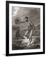A Tattooed Dancer in Traditional Costume, Hawaii, 1778-John Webber-Framed Giclee Print