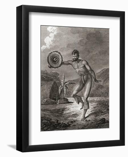 A Tattooed Dancer in Traditional Costume, Hawaii, 1778-John Webber-Framed Premium Giclee Print