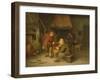 A Tavern Interior with Peasants Smoking and Drinking-Adriaen Jansz. Van Ostade-Framed Giclee Print