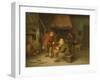 A Tavern Interior with Peasants Smoking and Drinking-Adriaen Jansz. Van Ostade-Framed Giclee Print