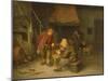 A Tavern Interior with Peasants Smoking and Drinking-Adriaen Jansz. Van Ostade-Mounted Giclee Print