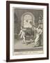 A Teacher Plays Badminton with His Pupil-Bernard Picart-Framed Art Print