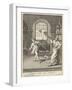 A Teacher Plays Badminton with His Pupil-Bernard Picart-Framed Art Print