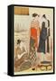 A Teahouse by the Water-Torii Kiyonaga-Framed Stretched Canvas