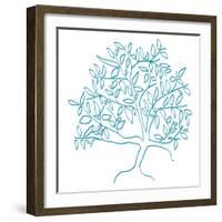 A Teal Tree-Jan Weiss-Framed Art Print