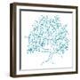 A Teal Tree-Jan Weiss-Framed Art Print