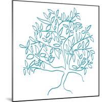 A Teal Tree-Jan Weiss-Mounted Art Print