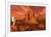 A Team of Explorers from Earth Exploring Mars Ancient Monuments-null-Framed Art Print