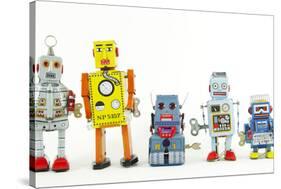 A Team of Robot Toys-davinci-Stretched Canvas