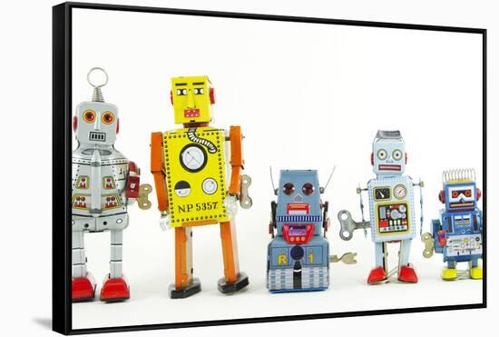 A Team of Robot Toys-davinci-Framed Stretched Canvas