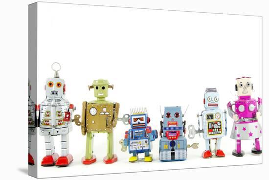 A Team of Robot Toys-davinci-Stretched Canvas