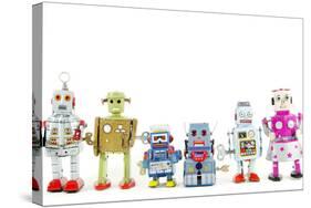 A Team of Robot Toys-davinci-Stretched Canvas