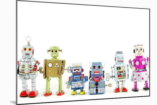 A Team of Robot Toys-davinci-Mounted Art Print