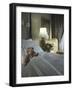 A Teddy Bear on the Bed-null-Framed Photographic Print