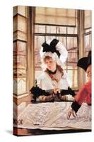 A Tedious History-James Tissot-Stretched Canvas