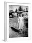 A Teenage Girl Poses in Front of Her California House, Ca. 1942-null-Framed Photographic Print