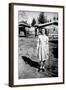 A Teenage Girl Poses in Front of Her California House, Ca. 1942-null-Framed Photographic Print