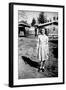 A Teenage Girl Poses in Front of Her California House, Ca. 1942-null-Framed Photographic Print