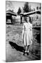 A Teenage Girl Poses in Front of Her California House, Ca. 1942-null-Mounted Photographic Print