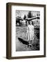 A Teenage Girl Poses in Front of Her California House, Ca. 1942-null-Framed Photographic Print