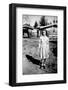 A Teenage Girl Poses in Front of Her California House, Ca. 1942-null-Framed Photographic Print