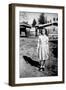 A Teenage Girl Poses in Front of Her California House, Ca. 1942-null-Framed Photographic Print