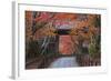 A Telephoto View Shows a Traditional Wooden Gate Roofed with Kawara Ceramic Tiles at Komyo-Ji-Ben Simmons-Framed Photographic Print