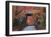 A Telephoto View Shows a Traditional Wooden Gate Roofed with Kawara Ceramic Tiles at Komyo-Ji-Ben Simmons-Framed Photographic Print