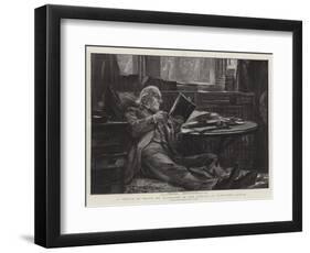 A Temple of Peace, Mr Gladstone in the Library at Hawarden Castle-Sydney Prior Hall-Framed Premium Giclee Print