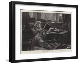 A Temple of Peace, Mr Gladstone in the Library at Hawarden Castle-Sydney Prior Hall-Framed Giclee Print