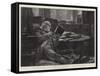 A Temple of Peace, Mr Gladstone in the Library at Hawarden Castle-Sydney Prior Hall-Framed Stretched Canvas