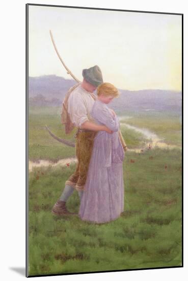 A Tender Moment (W/C on Paper)-William Henry Gore-Mounted Giclee Print