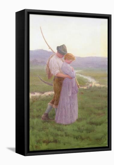 A Tender Moment (W/C on Paper)-William Henry Gore-Framed Stretched Canvas