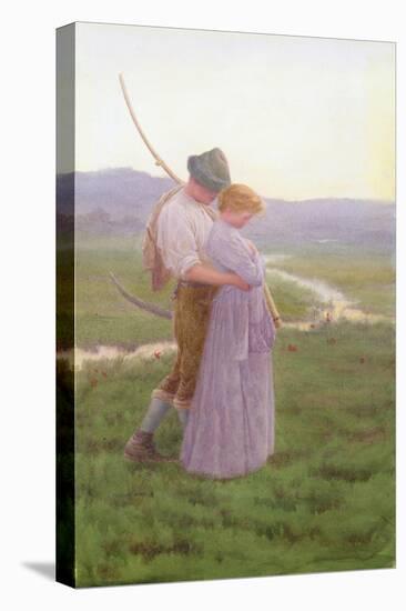 A Tender Moment (W/C on Paper)-William Henry Gore-Stretched Canvas