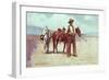 A Tense Moment-Frank Tenney Johnson-Framed Giclee Print