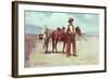 A Tense Moment-Frank Tenney Johnson-Framed Giclee Print