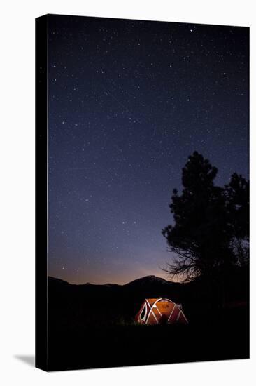 A Tent Glows at Lava Point in Tieton Canyon, Washington State Near the Cascades-Ben Herndon-Stretched Canvas
