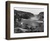 A Tent on a Bluff over Shoshone Falls-Timothy O' Sullivan-Framed Photographic Print