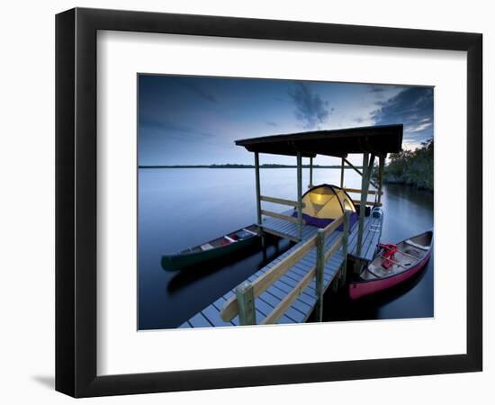 A Tent on a Chickee in the Back Country, Everglades National Park, Florida-Ian Shive-Framed Photographic Print