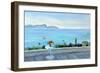 A Terrace Looking Out to Sea-Anne Durham-Framed Giclee Print