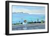 A Terrace Looking Out to Sea-Anne Durham-Framed Giclee Print