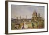 A Terrace Overlooking Florence from the Via Di Servi-Thomas Hartley Cromek-Framed Giclee Print