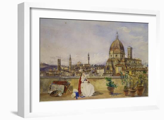 A Terrace Overlooking Florence from the Via Di Servi-Thomas Hartley Cromek-Framed Giclee Print