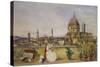 A Terrace Overlooking Florence from the Via Di Servi-Thomas Hartley Cromek-Stretched Canvas