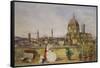 A Terrace Overlooking Florence from the Via Di Servi-Thomas Hartley Cromek-Framed Stretched Canvas